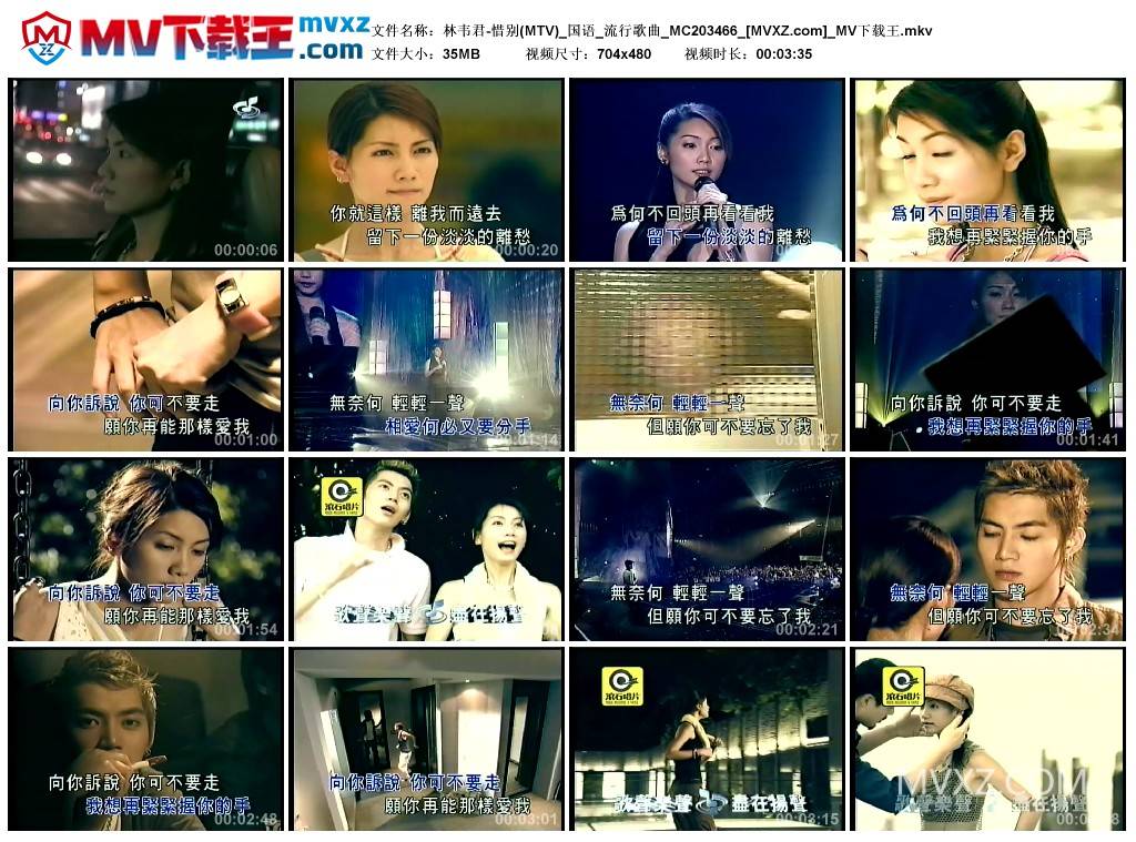 林韦君-惜别(MTV)_国语_流行歌曲_MC203466